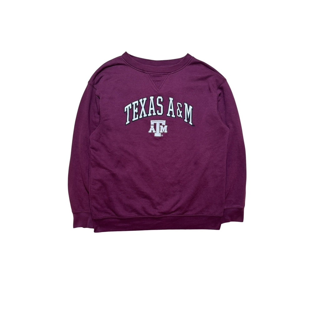 VTG Texas A&M Sweatshirt Mens‎ XL Maroon Embroidered Style Crewneck